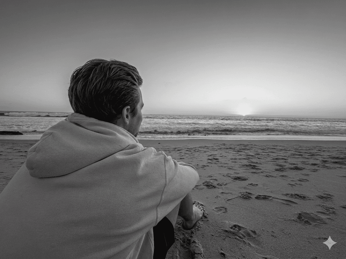 Jake Feigleson at the beach
